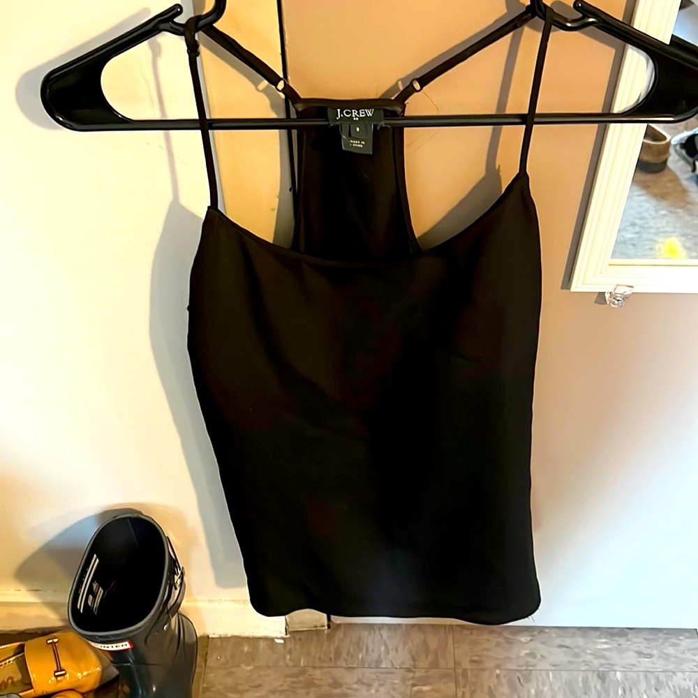 Black, size 2, JCrew tank top, worn once.